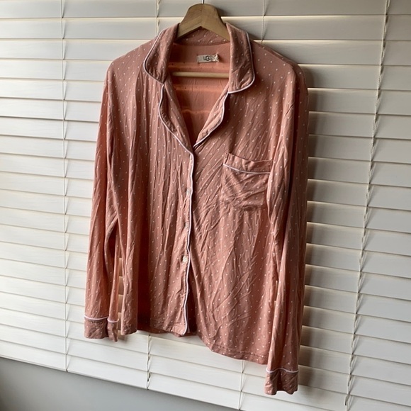UGG Women’s LA Sunset Dots Lenon Pyjama Top S - Picture 2 of 12